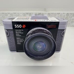 Eurographics Gray Camera Puzzle Tin